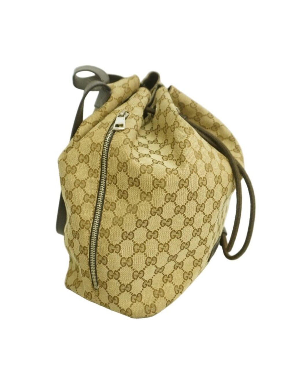 Gucci Backpack GG Canvas Brown Silver - Picture 2 of 10